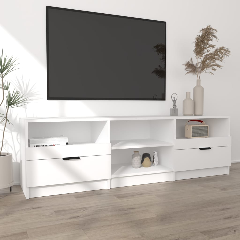 Mobile Porta TV Bianco 150x33,5x45 cm in Legno Multistrato - homemem39