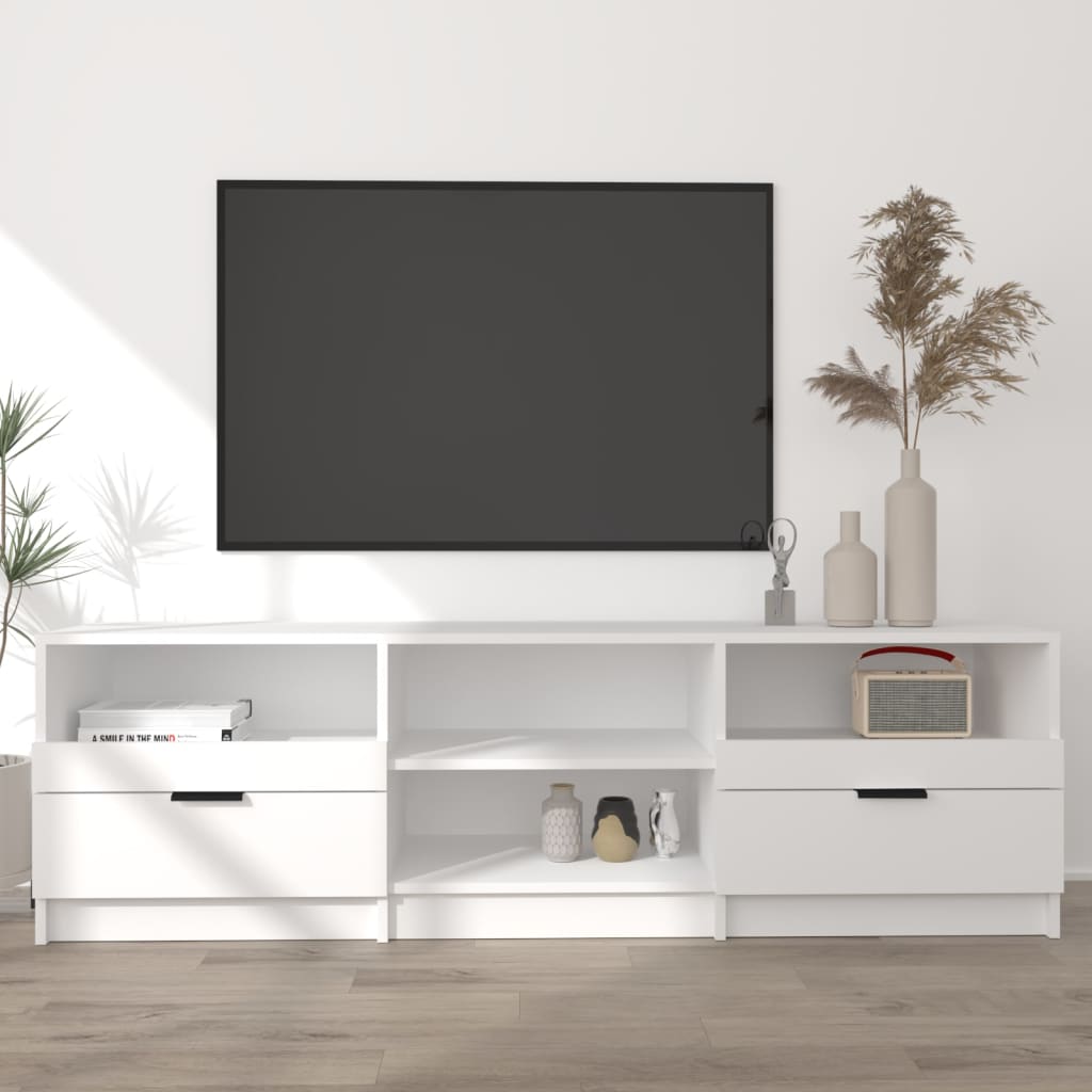 Mobile Porta TV Bianco 150x33,5x45 cm in Legno Multistrato - homemem39