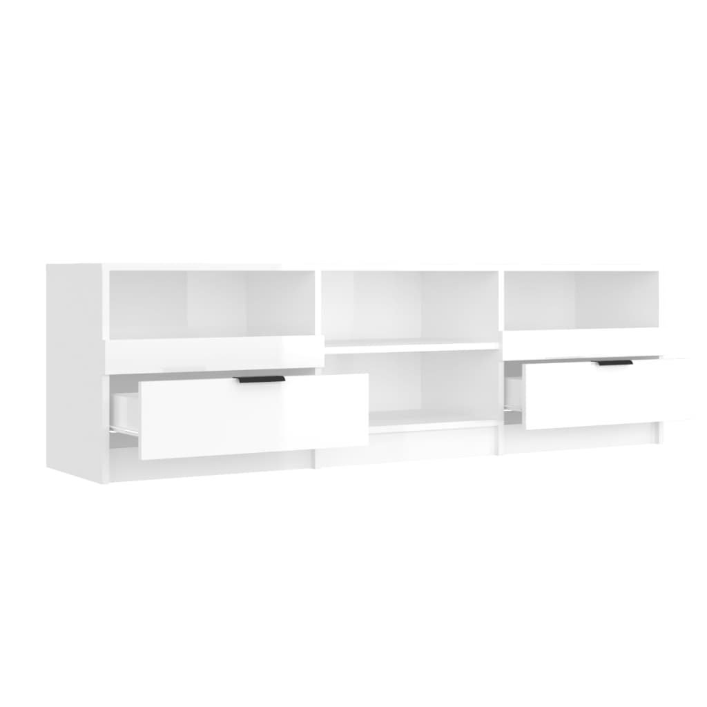 Mobile per TV Bianco Lucido 150x33,5x45cm Legno Ingegnerizzato - homemem39