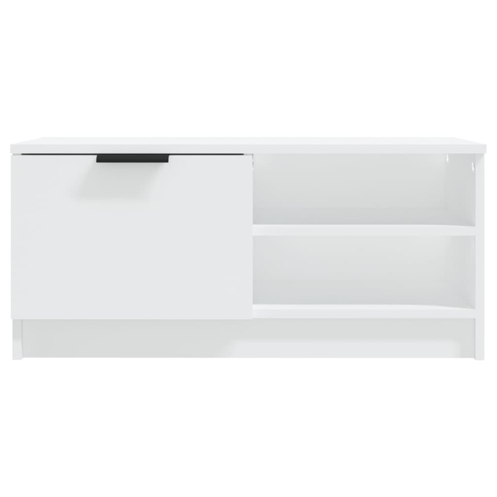 Mobile Porta TV Bianco 80x35x36,5 cm in Legno Multistrato - homemem39