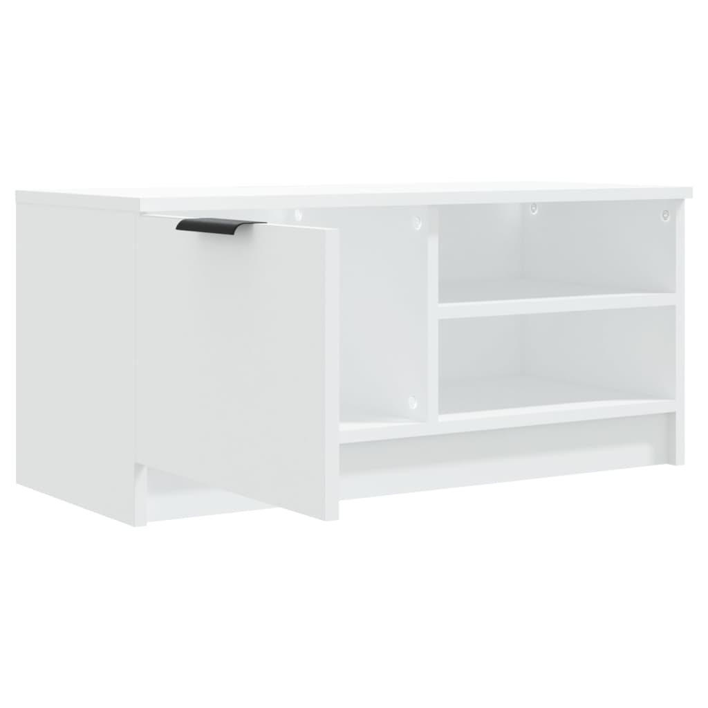 Mobile Porta TV Bianco 80x35x36,5 cm in Legno Multistrato - homemem39