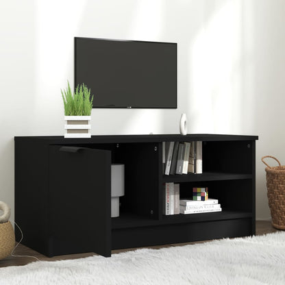 Mobile Porta TV Nero 80x35x36,5 cm in Legno Multistrato - homemem39