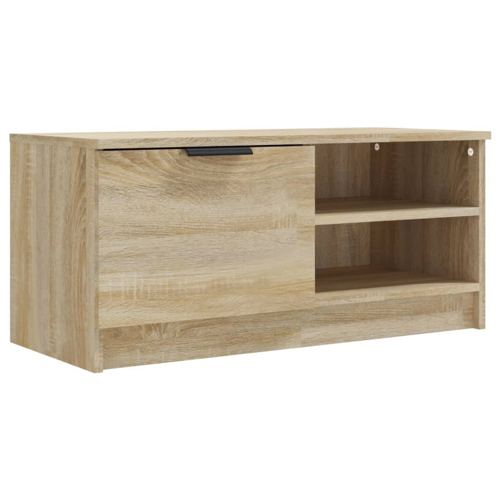 Mobile Porta TV Rovere Sonoma 80x35x36,5cm in Legno Multistrato - homemem39