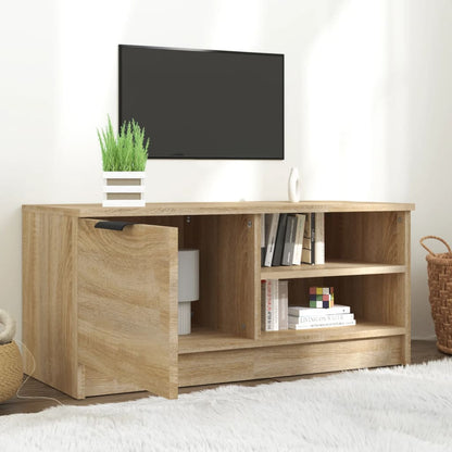 Mobile Porta TV Rovere Sonoma 80x35x36,5cm in Legno Multistrato - homemem39