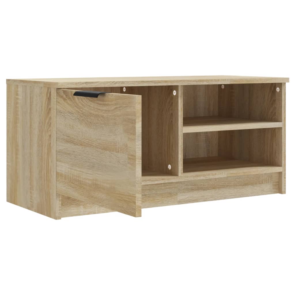 Mobile Porta TV Rovere Sonoma 80x35x36,5cm in Legno Multistrato - homemem39