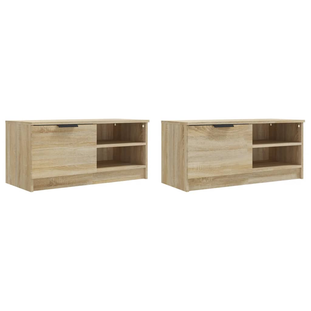 Mobili TV 2 pz Rovere Sonoma 80x35x36,5 cm in Legno Multistrato - homemem39