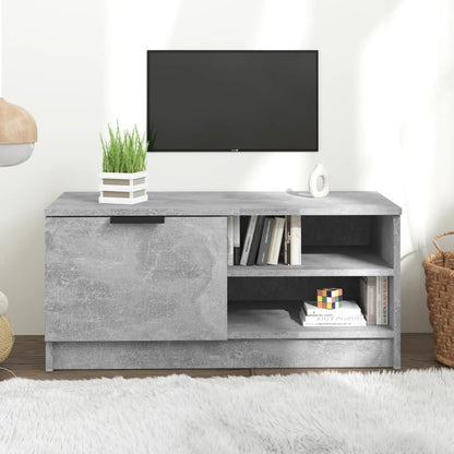 Mobile Porta TV Grigio Cemento 80x35x36,5 cm Legno Multistrato - homemem39