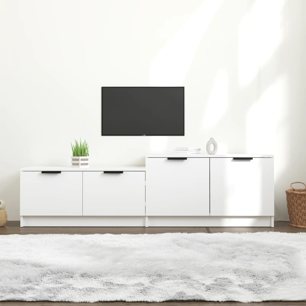 Mobile Porta TV Bianco 158,5x36x45 cm in Legno Multistrato - homemem39