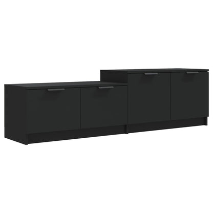 Mobile Porta TV Nero 158,5x36x45 cm in Legno Multistrato - homemem39