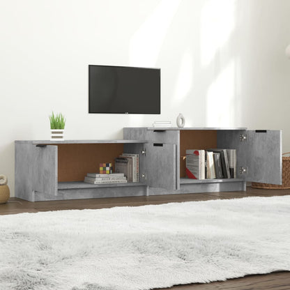 Mobile Porta TV Grigio Cemento 158,5x36x45 cm Legno Multistrato - homemem39