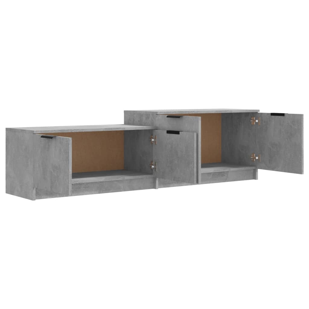 Mobile Porta TV Grigio Cemento 158,5x36x45 cm Legno Multistrato - homemem39