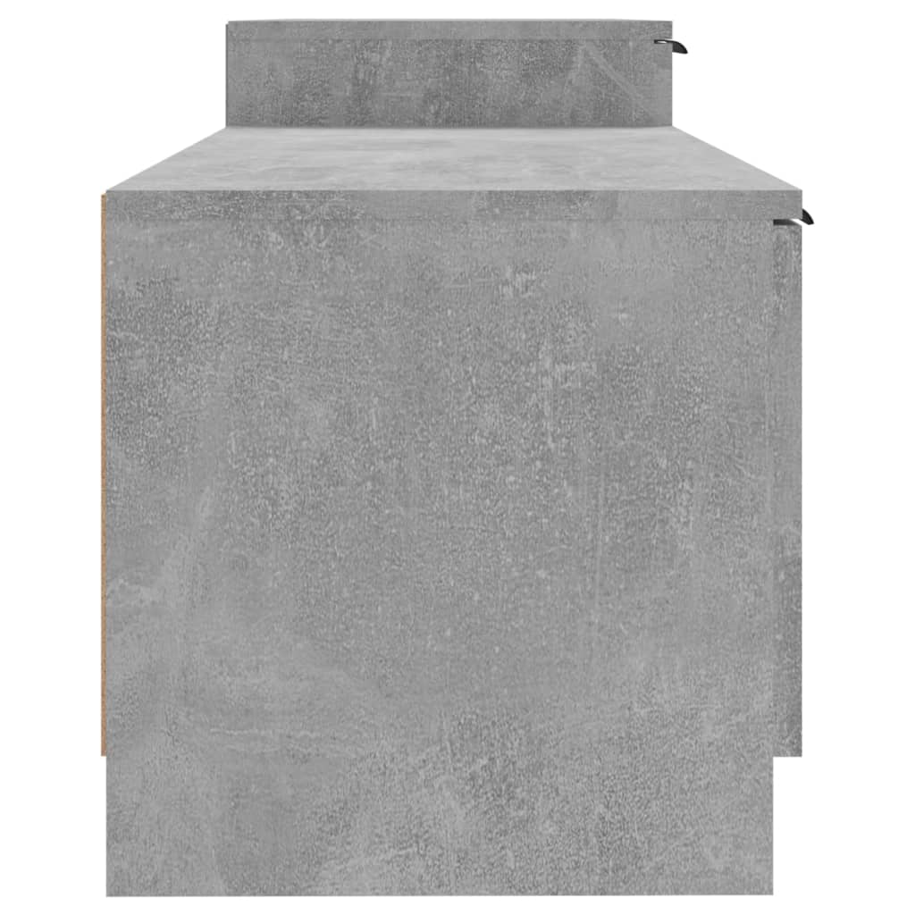 Mobile Porta TV Grigio Cemento 158,5x36x45 cm Legno Multistrato - homemem39