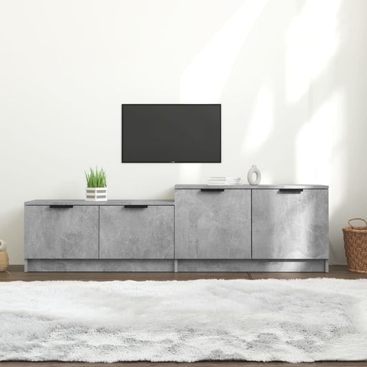 Mobile Porta TV Grigio Cemento 158,5x36x45 cm Legno Multistrato - homemem39