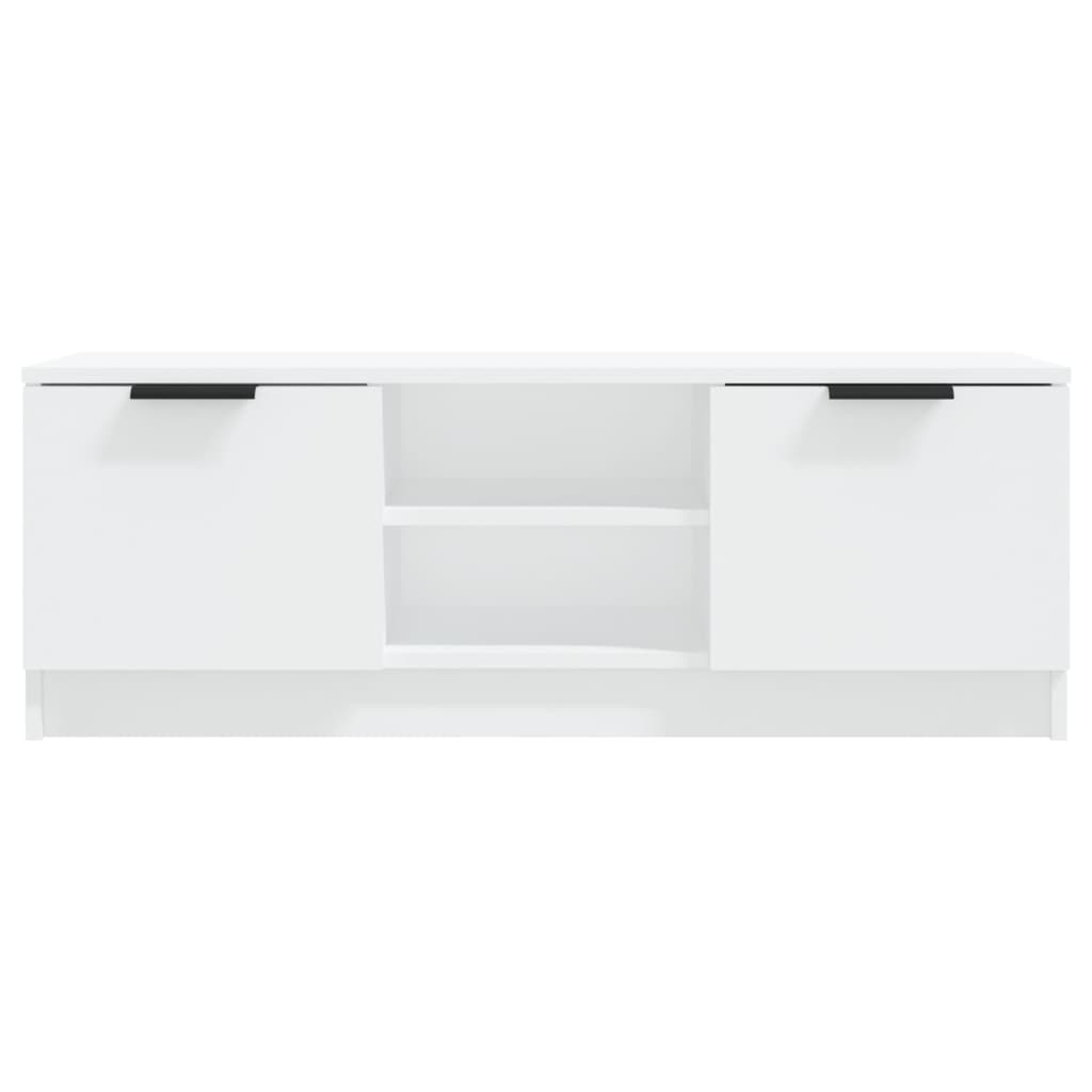 Mobile Porta TV Bianco 102x35x36,5 cm in Legno Multistrato - homemem39