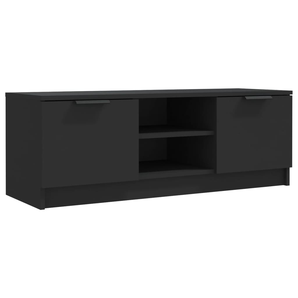 Mobile Porta TV Nero 102x35x36,5 cm in Legno Multistrato - homemem39