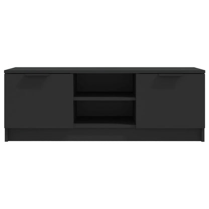 Mobile Porta TV Nero 102x35x36,5 cm in Legno Multistrato - homemem39