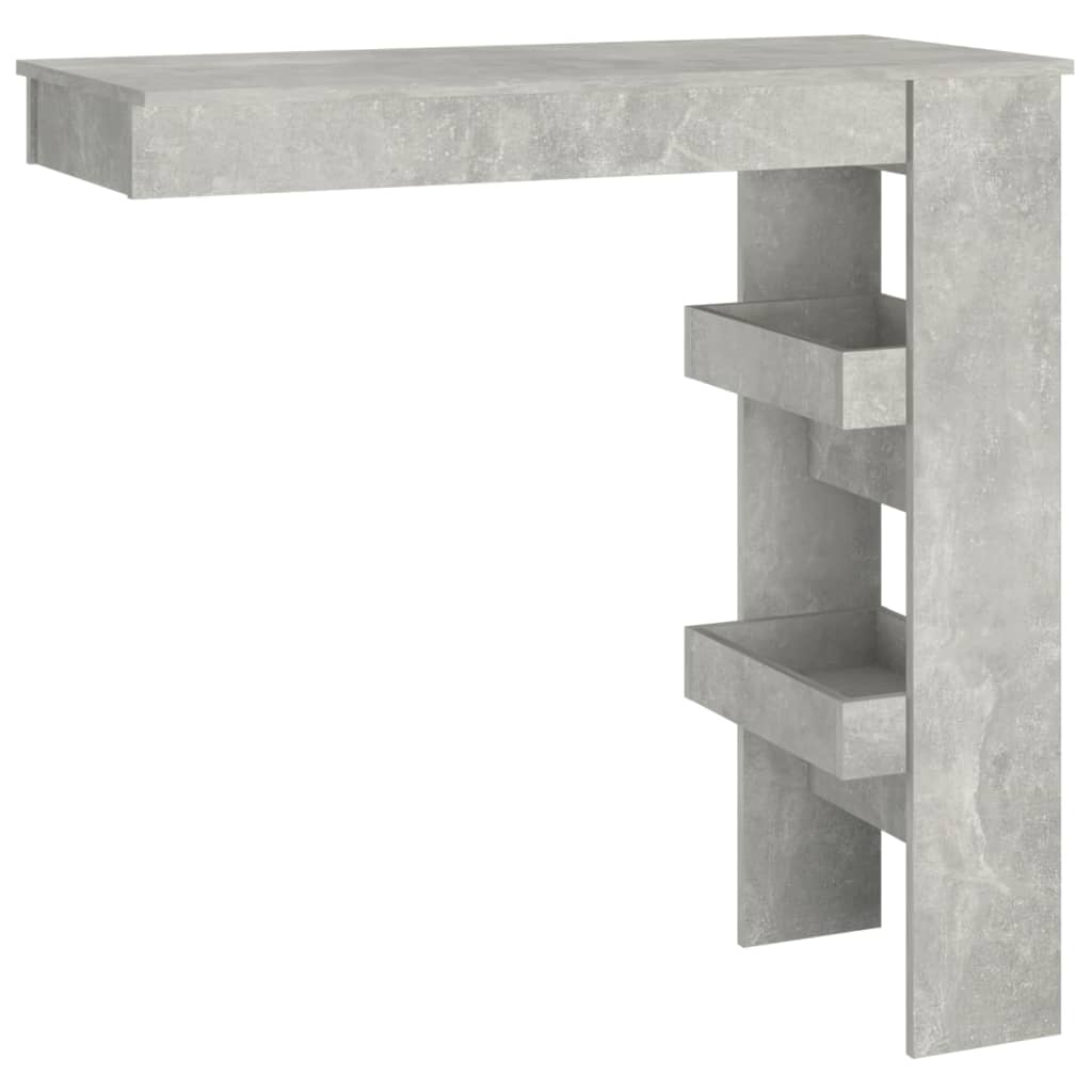 Bancone da Muro Grigio Cemento 102x45x103,5 cm Legno Compensato - homemem39