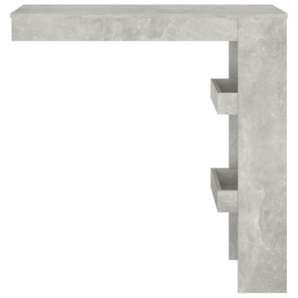 Bancone da Muro Grigio Cemento 102x45x103,5 cm Legno Compensato - homemem39