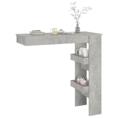 Bancone da Muro Grigio Cemento 102x45x103,5 cm Legno Compensato - homemem39