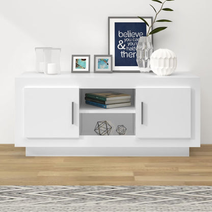 Mobile Porta TV Bianco 102x35x45 cm in Legno Multistrato - homemem39