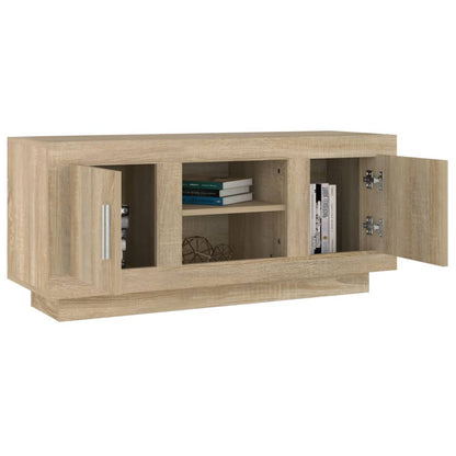 Mobile Porta TV Rovere Sonoma 102x35x45 cm in Legno Multistrato - homemem39