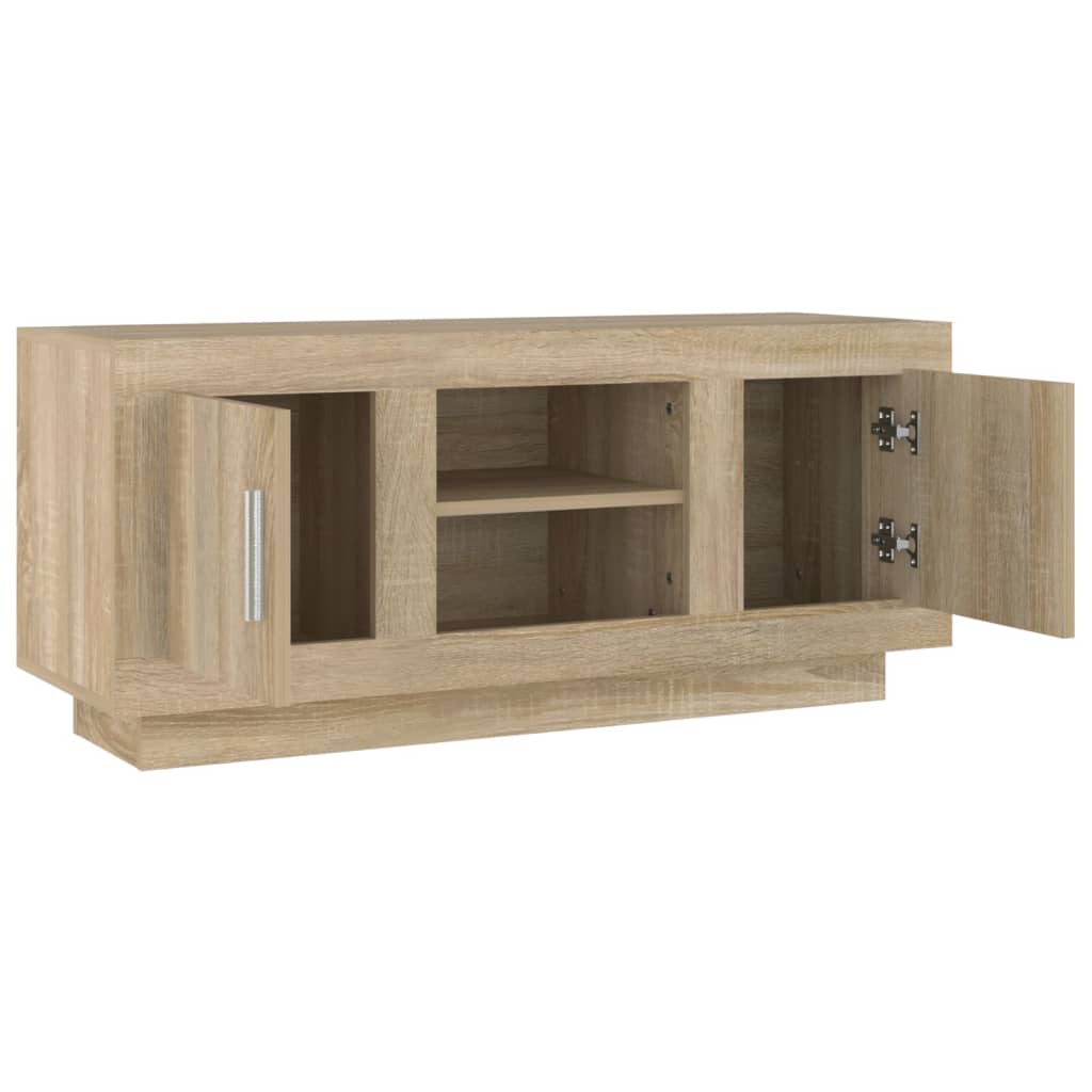 Mobile Porta TV Rovere Sonoma 102x35x45 cm in Legno Multistrato - homemem39