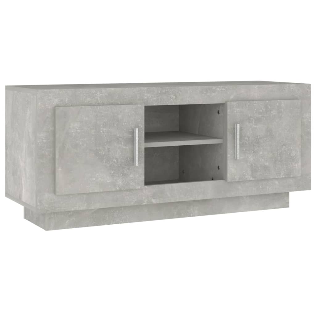 Mobile Porta TV Grigio Cemento 102x35x45cm in Legno Multistrato - homemem39