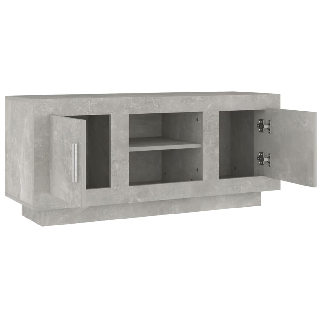 Mobile Porta TV Grigio Cemento 102x35x45cm in Legno Multistrato - homemem39