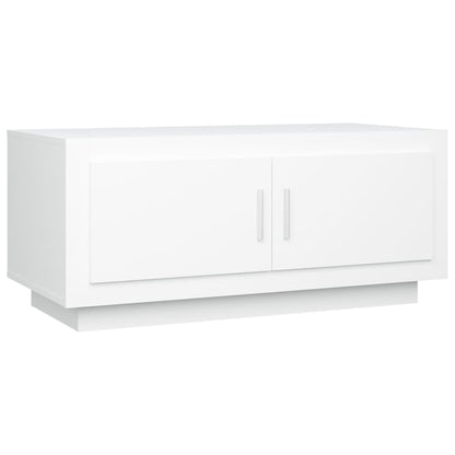 Tavolino da Salotto Bianco 102x50x45 cm in Legno Compensato - homemem39