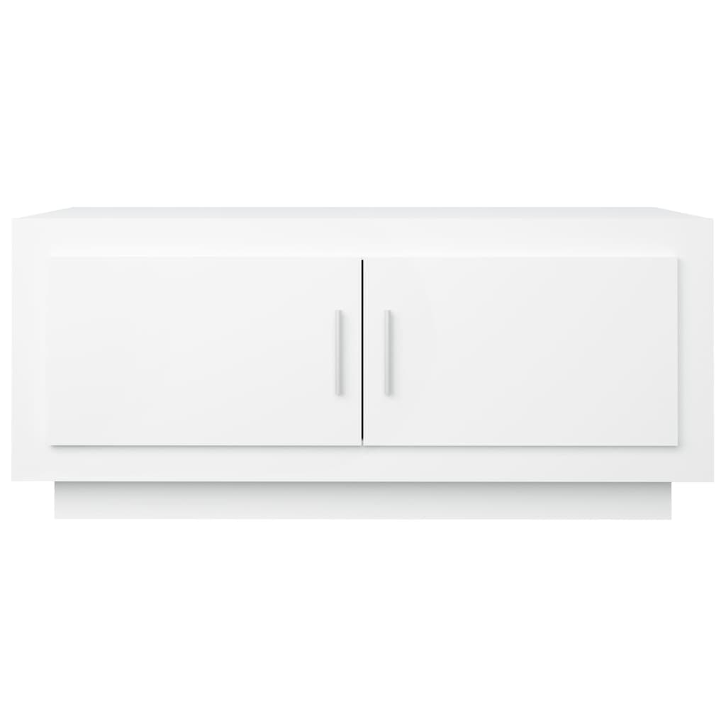 Tavolino da Salotto Bianco 102x50x45 cm in Legno Compensato - homemem39