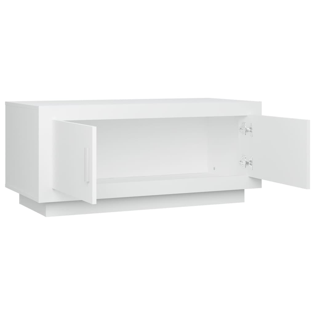 Tavolino da Salotto Bianco 102x50x45 cm in Legno Compensato - homemem39