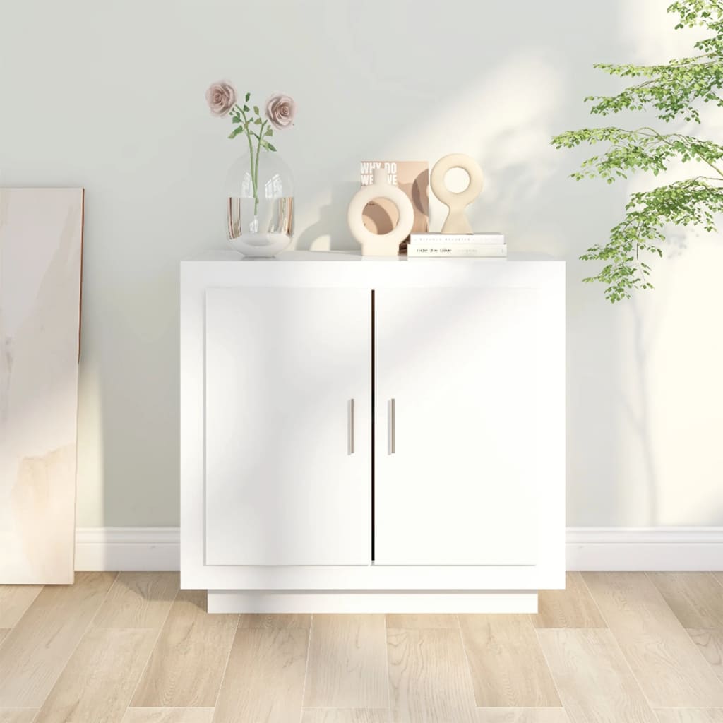 Credenza Bianco 80x40x75 cm in Legno Compensato - homemem39