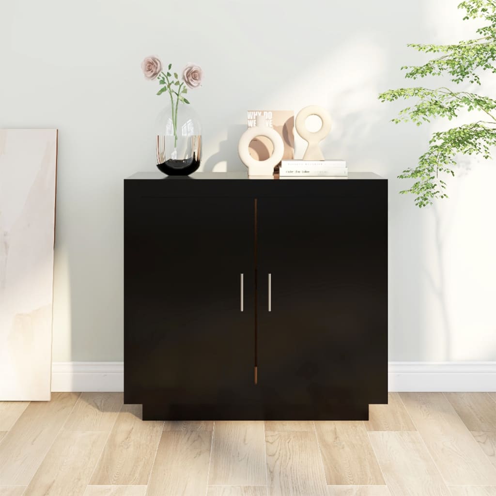 Credenza Nera 80x40x75 cm in Legno Compensato - homemem39