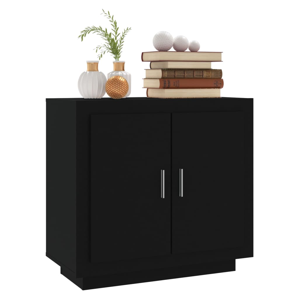 Credenza Nera 80x40x75 cm in Legno Compensato - homemem39