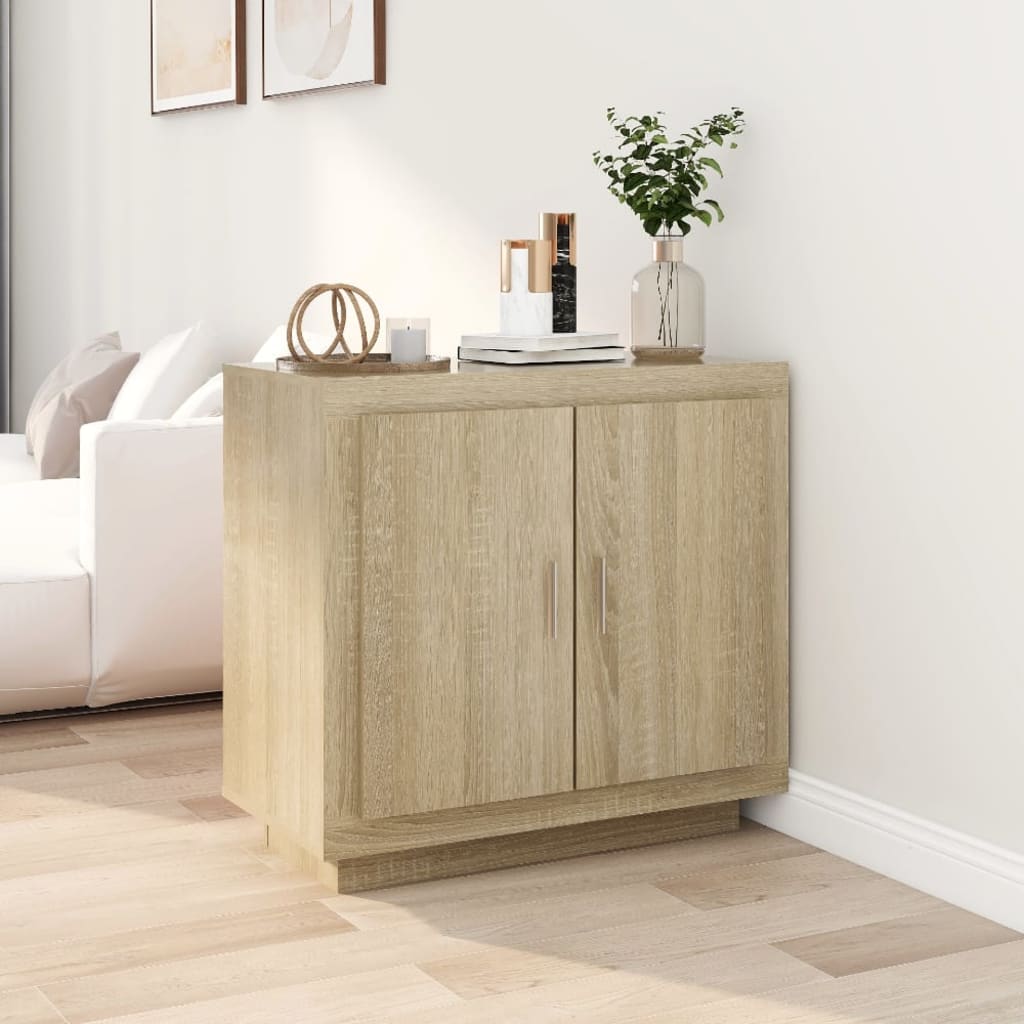 Credenza Rovere Sonoma 80x40x75 cm in Legno Compensato - homemem39