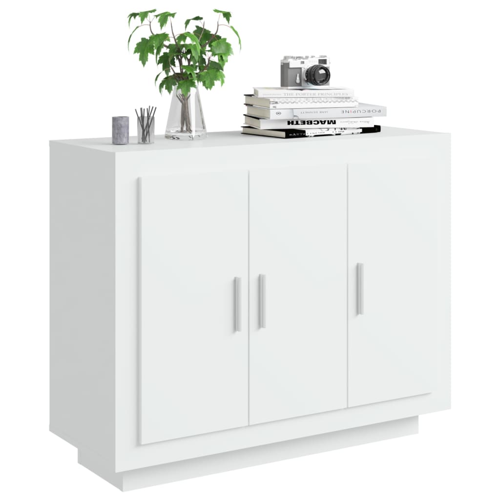 Credenza Bianca 92x35x75 cm in Legno Multistrato - homemem39