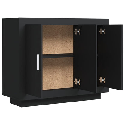 Credenza Nera 92x35x75 cm in Legno Multistrato - homemem39