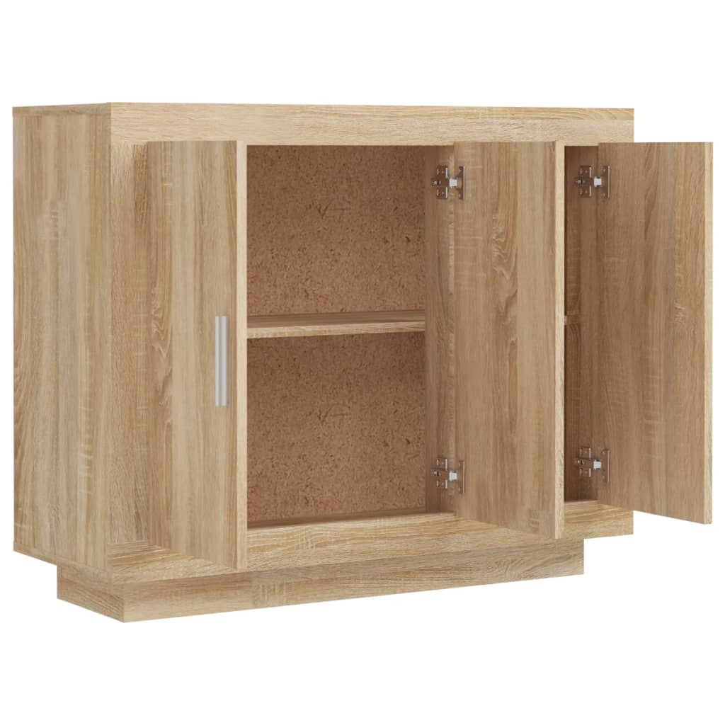 Credenza Rovere Sonoma 92x35x75 cm in Legno Multistrato - homemem39