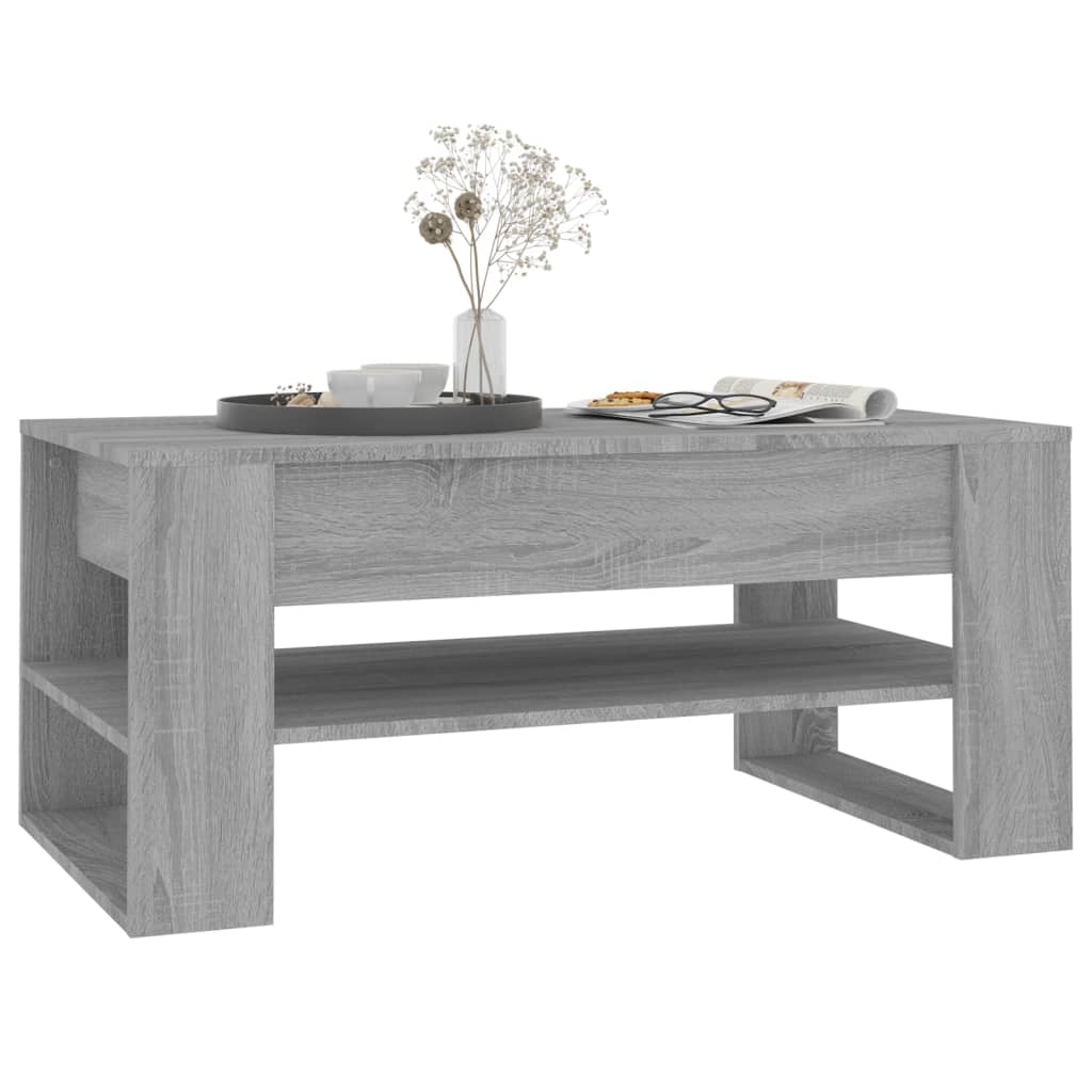 Tavolino da Salotto Grigio Sonoma 102x55x45cm Legno Multistrato - homemem39