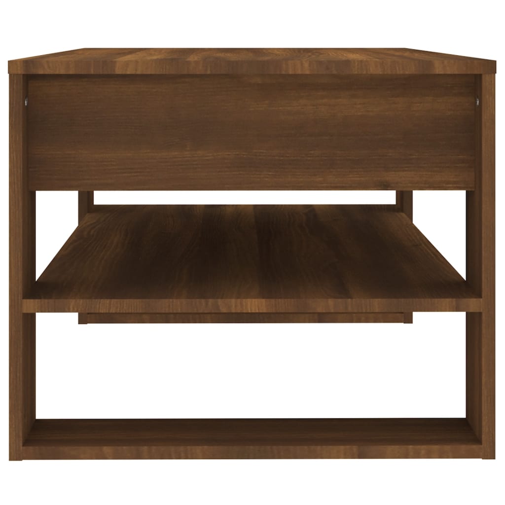 Tavolino da Caffè Rovere Marrone 102x55x45 cm Legno Multistrato - homemem39