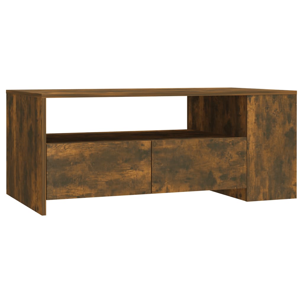 Tavolino da Salotto Rovere Fumo 102x55x42 cm Legno Multistrato - homemem39