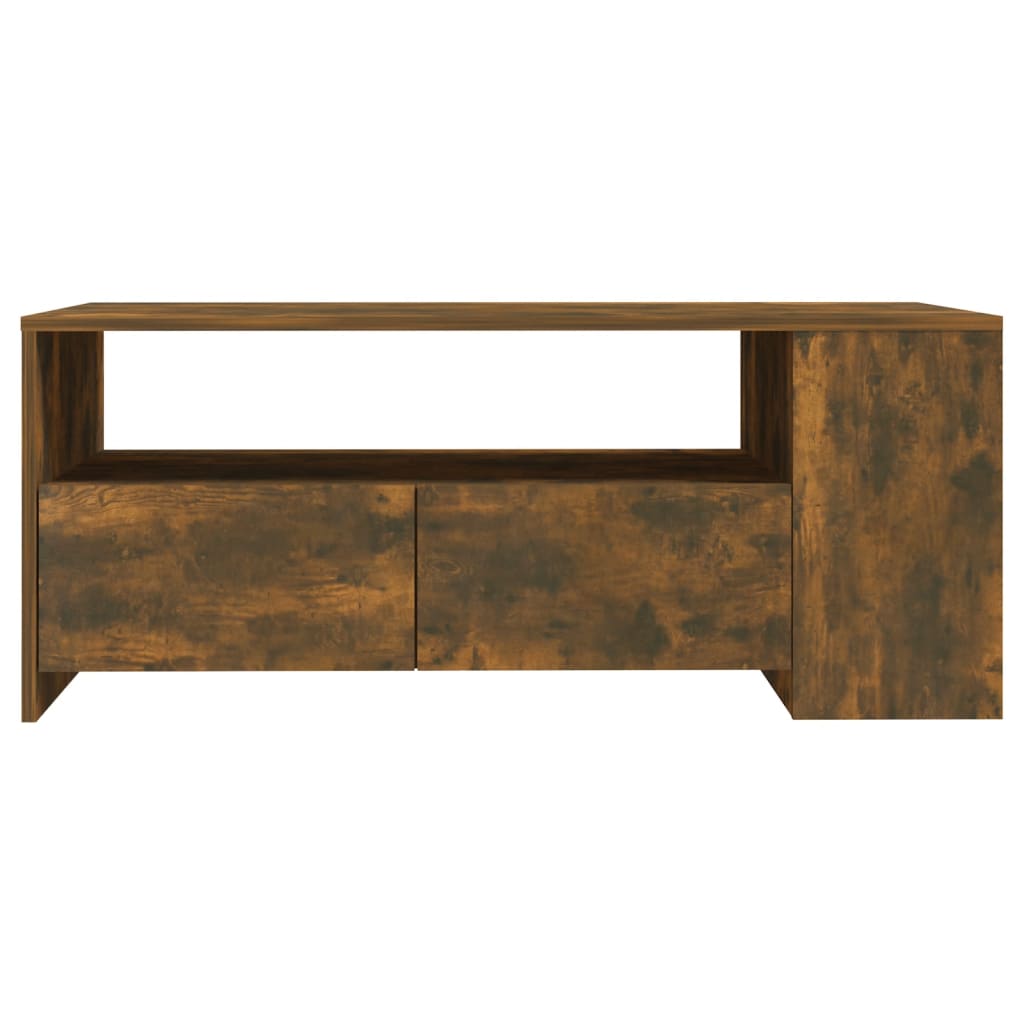 Tavolino da Salotto Rovere Fumo 102x55x42 cm Legno Multistrato - homemem39