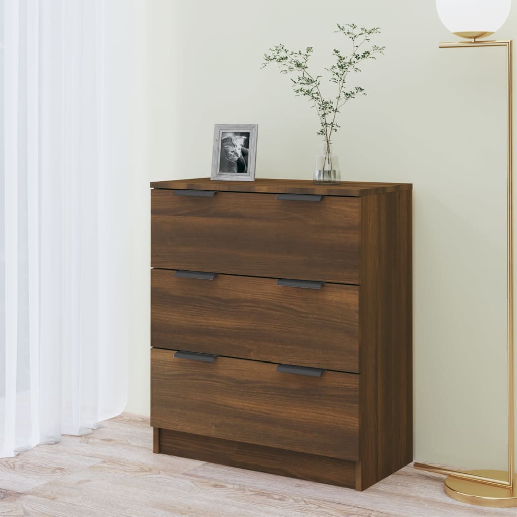 Credenza Rovere Marrone 60x30x70 cm in Legno Multistrato - homemem39