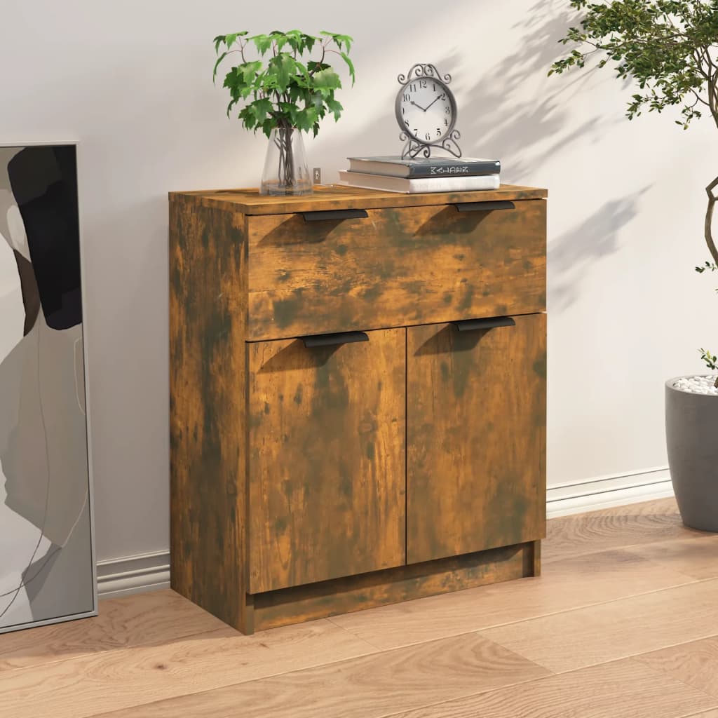 Credenza Rovere Fumo 60x30x70 cm in Legno Multistrato - homemem39