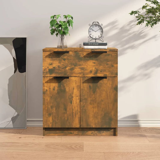 Credenza Rovere Fumo 60x30x70 cm in Legno Multistrato - homemem39