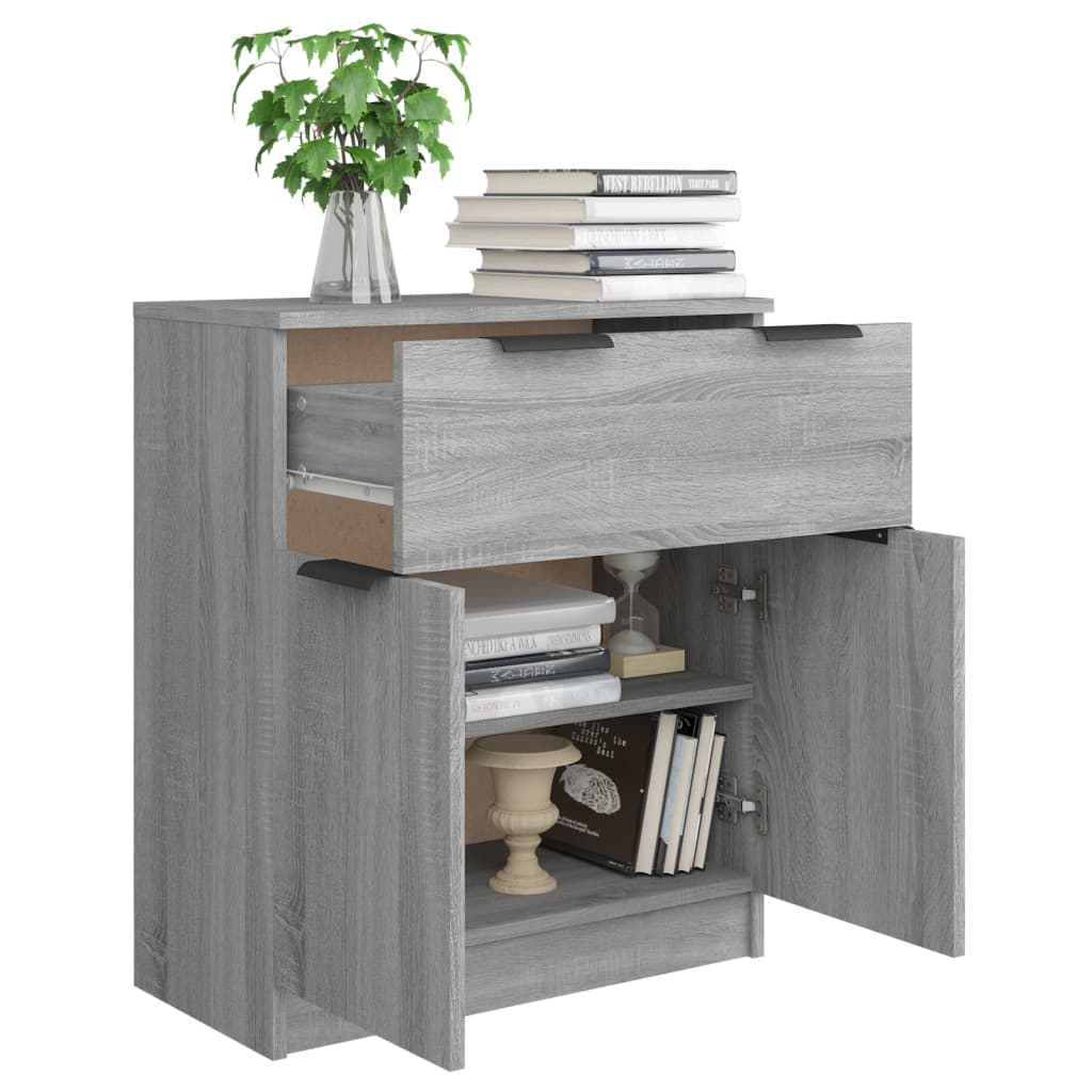 Credenza Grigio Sonoma 60x30x70 cm in Legno Multistrato - homemem39