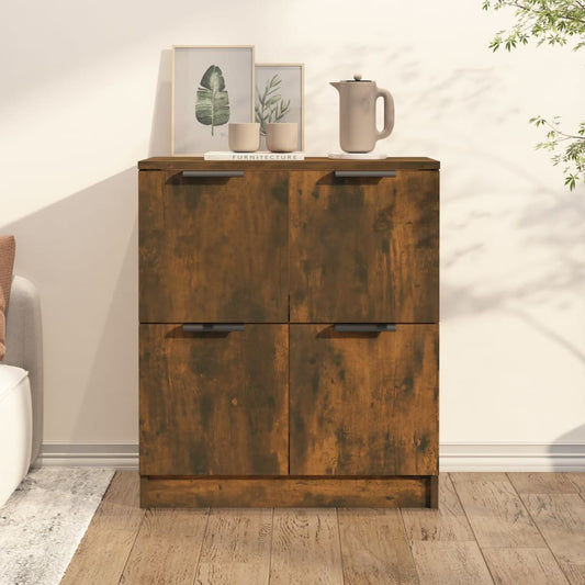 Credenza Rovere Fumo 60x30x70 cm in Legno Multistrato - homemem39