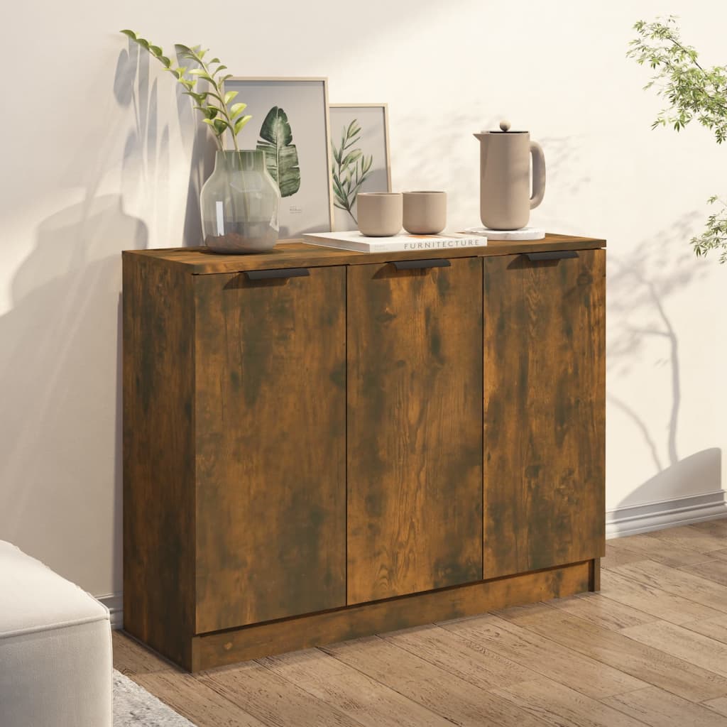 Credenza Rovere Fumo 90,5x30x70 cm in Legno Multistrato - homemem39