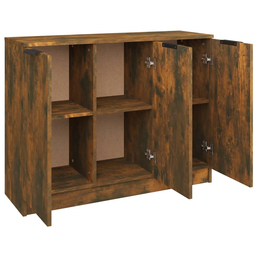 Credenza Rovere Fumo 90,5x30x70 cm in Legno Multistrato - homemem39