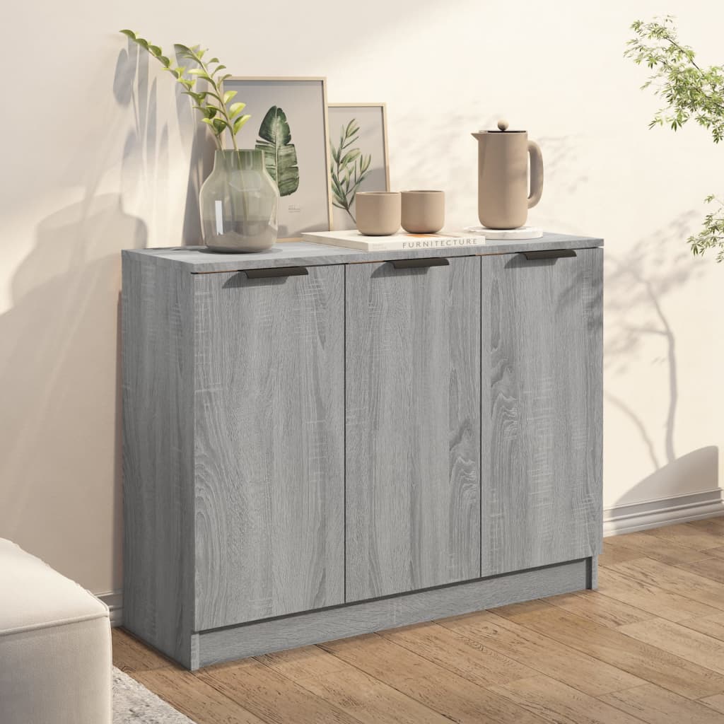 Credenza Grigio Sonoma 90,5x30x70 cm in Legno Multistrato - homemem39